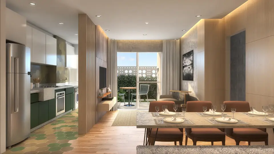 Tipo 58 m² · 2 dormitórios